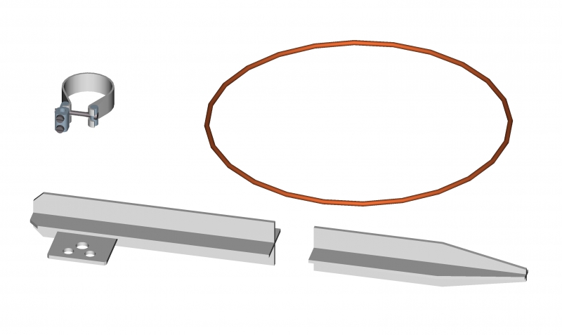 Mât de mesure télescopique de 10 m pour la météorologie.